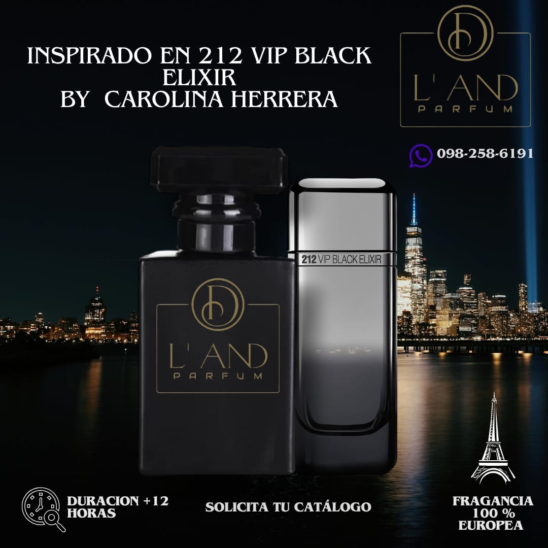 INSPIRADO EN 212 VIP BLACK ELIXIR BY CAROLINA HERRERA